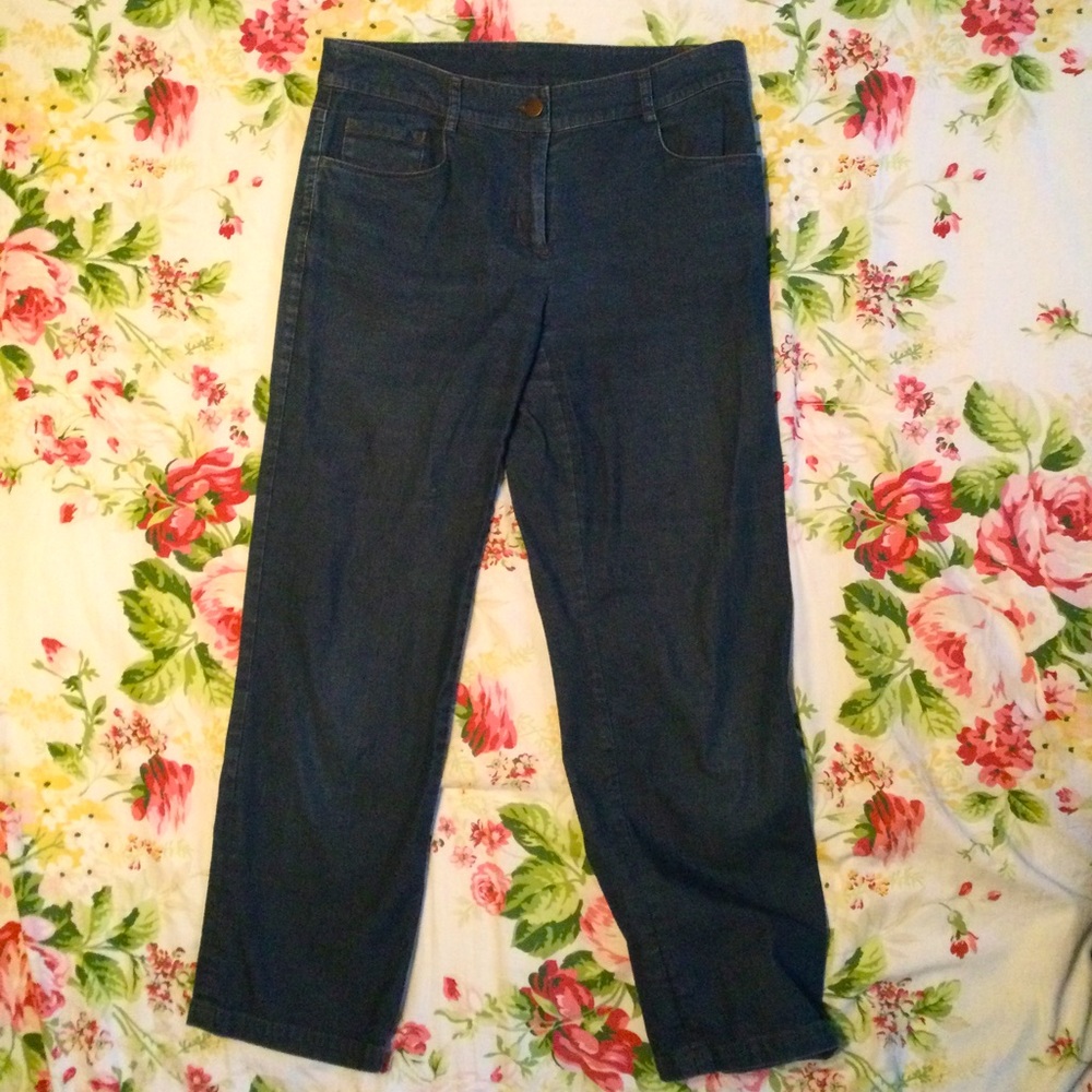 Eileen Fisher cropped straight leg jeans